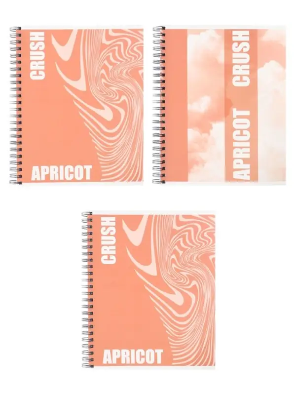 Компл тетр из 3шт 96л кл на гребне Apricot, обл мел карт, блок офсет 10296913