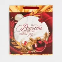 Пакет подарочный новогодний ламинированный &laquo;Радость рядом с тобой&raquo;, M 26 х 30 х 9 см