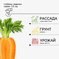 Семена Морковь &laquo;Нантская 4&raquo;, драже, 300 шт., &laquo;Росток-гель&raquo;