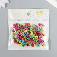 Набор бусин для рукоделия и плетения &laquo;Арт Узор. Разноцветные цифры&raquo;, пластик, 20 г, 0.7&times;0.7 см