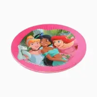 Тарелка одноразовая бумажная 18 см, набор 10 шт., Принцессы