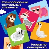 Развивающий набор &laquo;Животные фермы&raquo;, 10 тактильных карточек, 3+