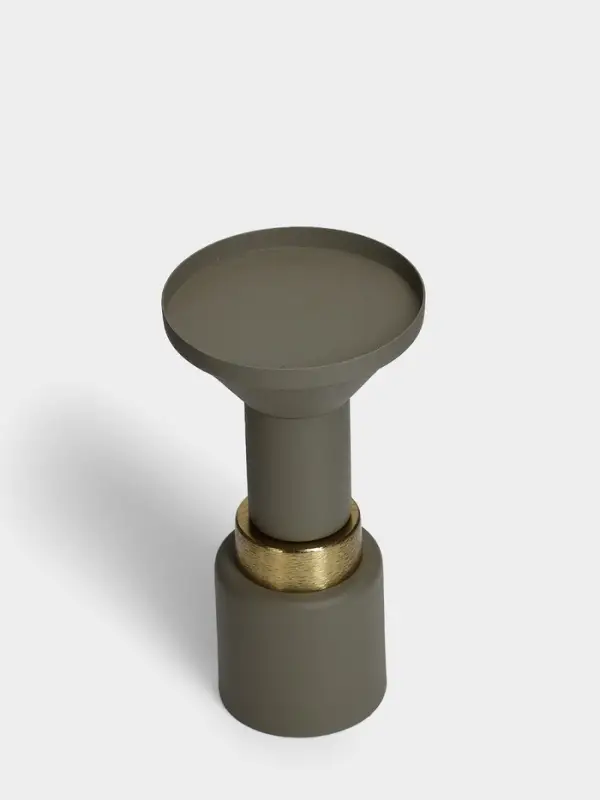 Подсвечник на 1 свечу текстурный &laquo;Графитовый&raquo;, 10.5&times;10.5&times;19.5 см