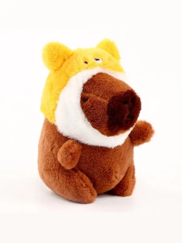 Мягкая игрушка &laquo;Капибара&raquo;, в шапочке котика, 13 см