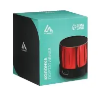 Портативная колонка Luazon Hi-Tech09, 3 Вт, 300 мАч, microSD, USB, корпус металл, золотистая