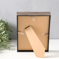 Фоторамка пластик 15х20 см "Ламберто" бежево-чёрный с золотом 21х16х3,5 см