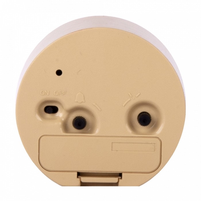 Будильник, часы настольные Будильник, часы настольные "Классика", дискретный ход, 8 х 8 см, бежевый