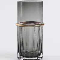 Ваза «Лоренцо», 20×8.5 см, стекло, чёрная
