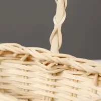 Корзина плетёная для хранения Splet, ротанг, с ручкой, бежевая, набор 3 шт.