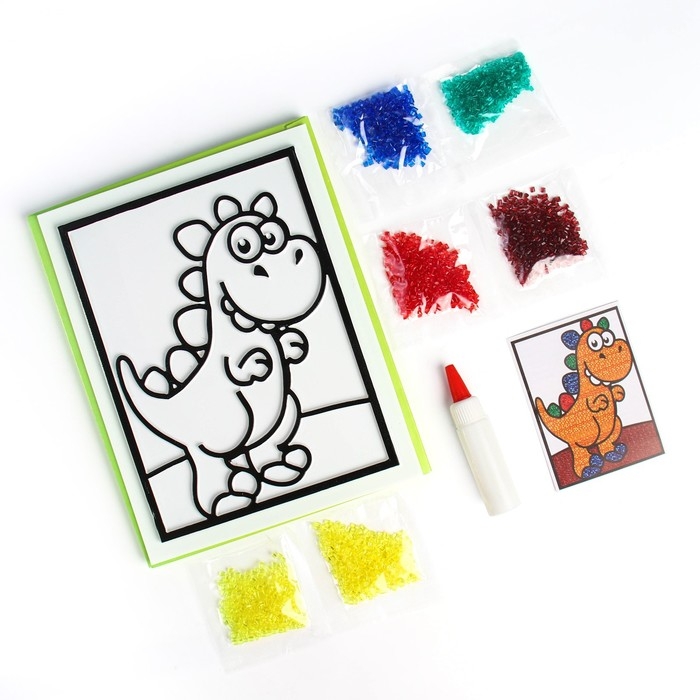 Картина кристаллами «Забавный динозавр» Картина кристаллами «Забавный динозавр»