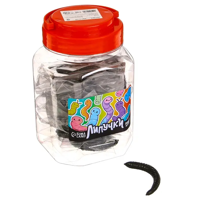 Липучка «Червячки», МИКС, в банке Липучка «Червячки», МИКС, в банке