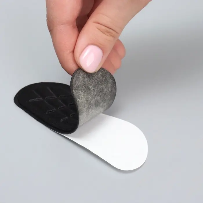 Пяткоудерживатели для обуви, на клеевой основе, 10×4 см, пара, чёрные