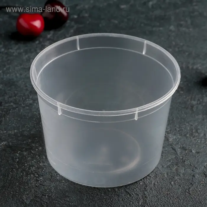 Контейнер пластиковый одноразовый «Супница», 500 мл, прозрачный Контейнер пластиковый одноразовый «Супница», 500 мл, прозрачный