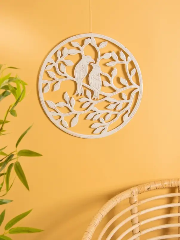 Панно  Панно "Птички" МДФ, 40х40х1 см, цв. белый