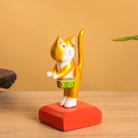 Сувенир на подставке «Кошка с сумочкой», 5×5×11 см, дерево