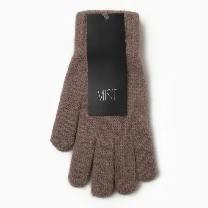 Перчатки женские MIST с шерстью кролика, р-р 22 см, цв. кофейный