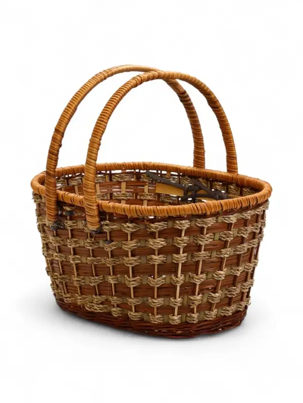 Корзина плетёная для хранения &laquo;Пикник&raquo;, 26&times;35&times;37, ротанг, с ручкой, коричневая