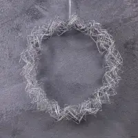 Светодиодная фигура &laquo;Венок&raquo; 25&times;25&times;6 см, 15 LED, от батареек AAx2, свечение тёплое белое