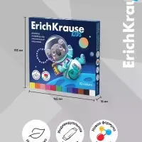 Пластилин 10 цветов, 180 г, ErichKrause "Kids Space Animals", со стеком, в картонной упаковке