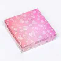 Коробка для печенья, «Сердца» 12×12×3 Коробка для печенья, «Сердца» 12×12×3