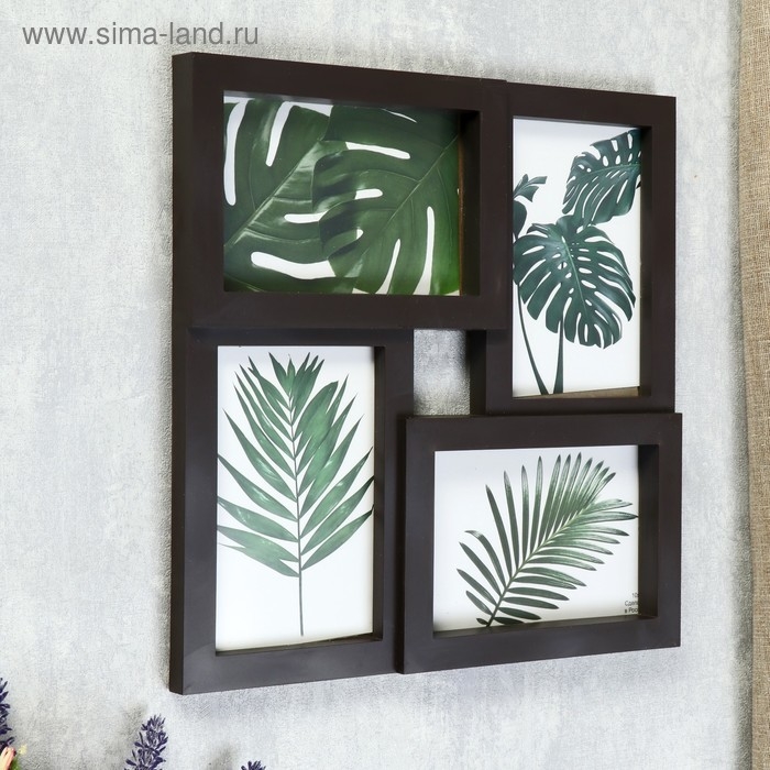 Фоторамка-Коллаж Фоторамка-Коллаж "Прелесть" на 4 фото, венге (пластиковый экран)