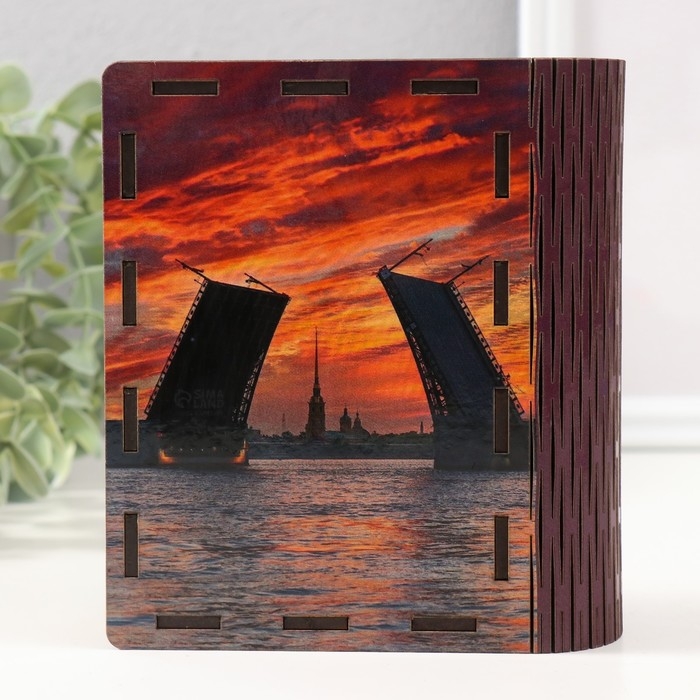 Копилка-шкатулка Копилка-шкатулка "Мосты" 14х12х5 см