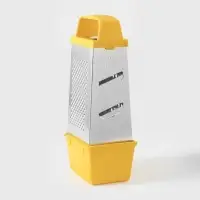 Тёрка с контейнером КВАРЦ &laquo;Универсал&raquo;, 4 грани, 450 мл, 27&times;12 см, металл, МИКС