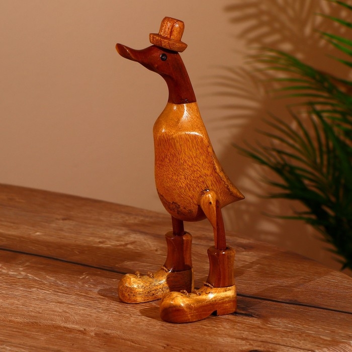 Сувенир Сувенир "Утка в шляпке " дерево 27 см