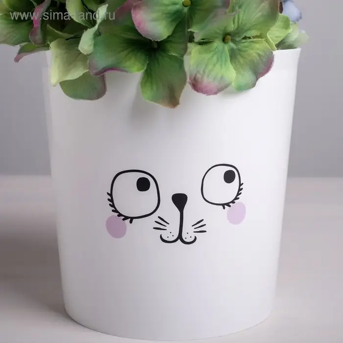 Кашпо для цветов «Мордочка», 1,6 л, 14 х 14 см Кашпо для цветов «Мордочка», 1,6 л, 14 х 14 см