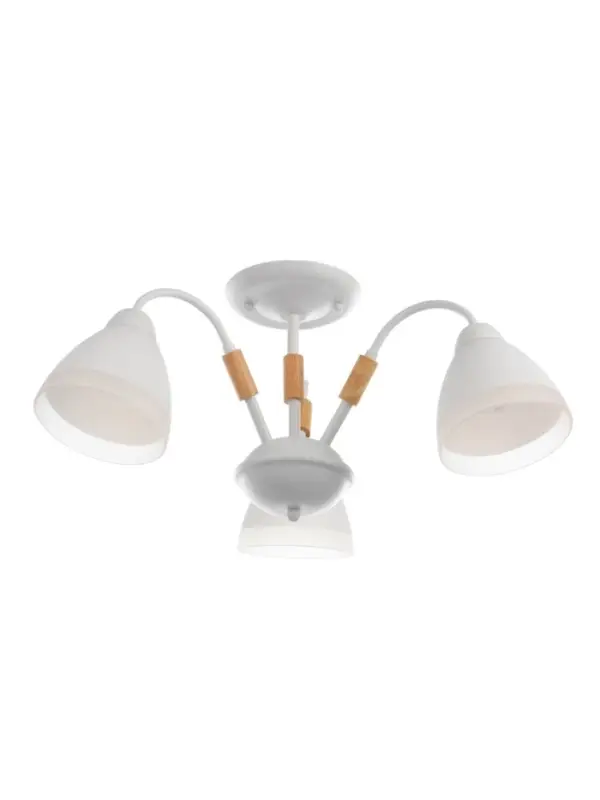 Люстра потолочная BayerLux &laquo;Нельсен&raquo;, Е27, 3&times;40 Вт, 57&times;57&times;25 см, белая