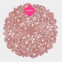 Салфетка сервировочная на стол Доляна &laquo;Эльзас&raquo;, d=38 см, пыльная роза