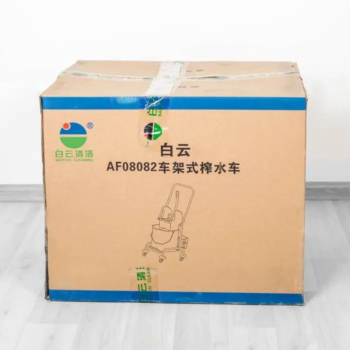 Тележка уборочная одноведерная с отжимом и сеткой, 23 л, хромированная рама