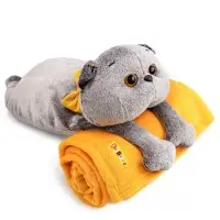 Мягкая игрушка «Кот Басик» с пледом, 60 см Мягкая игрушка «Кот Басик» с пледом, 60 см