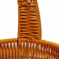 Корзина пластик 34 х 26 х 14 см, ручка 20 см металл карскас коричневый