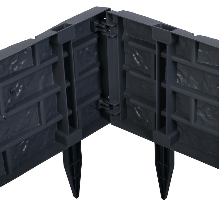 Грядка пластиковая, 4 секции, 45 × 45 × 20 см, графит Грядка пластиковая, 4 секции, 45 × 45 × 20 см, графит