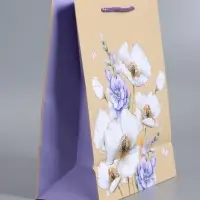 Пакет подарочный ламинированный "Цветочное настроение" 26 х 12 х 32 см