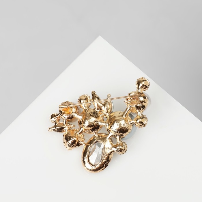 Брошь «Жемчужная россыпь», цветная в золоте Брошь «Жемчужная россыпь», цветная в золоте