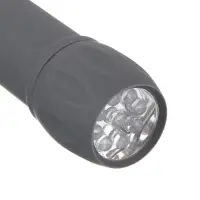 Фонарь ручной тм ЕРМАК, мини, прорезиненное покрытие, 9 LED, 1 режим, 3хААА