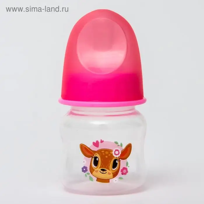 Бутылочка для кормления с соской «Олененок», классическое горло, 60 мл., от 0 мес.