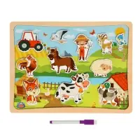 Пазлы для малышей "Ферма" цветные липучки Пазлы для малышей "Ферма" цветные липучки