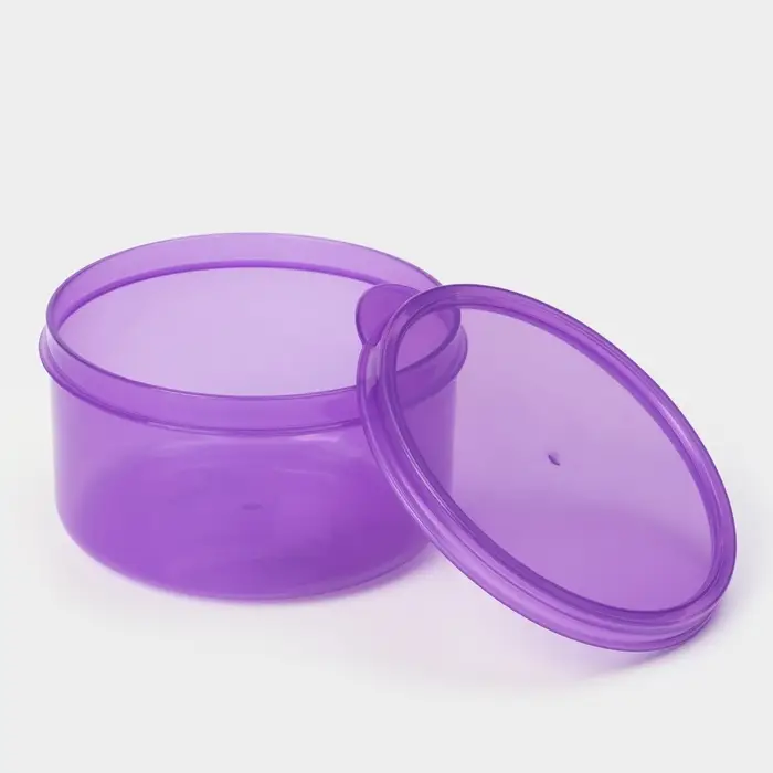 Контейнер круглый Доляна, пищевой, 300 мл, цвет фиолетовый Контейнер круглый Доляна, пищевой, 300 мл, цвет фиолетовый