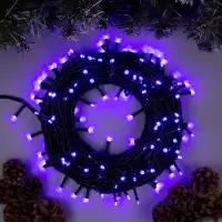 Гирлянда &laquo;Нить&raquo; 20 м, IP20, тёмная нить, 200 LED, свечение фиолетовое, 8 режимов, 220 В