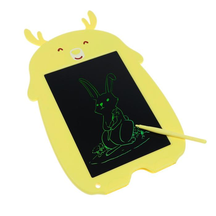 Планшет для рисования и заметок Luazon Планшет для рисования и заметок Luazon "Олененок", 9", функция блокировки, желтый