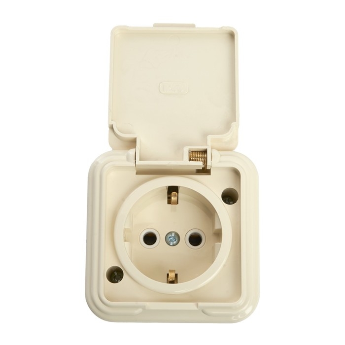 Розетка 1-местная с заземляющим контактом, с крышкой, 250В, 16А, IP44, PST16-21-44 (RA 16-21 1022741 Розетка 1-местная с заземляющим контактом, с крышкой, 250В, 16А, IP44, PST16-21-44 (RA 16-21 1022741