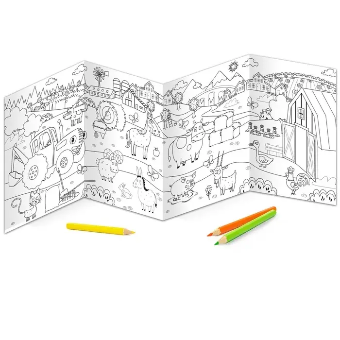 Длинная раскраска «Весёлые животные», 1 метр, «Синий трактор» Длинная раскраска «Весёлые животные», 1 метр, «Синий трактор»