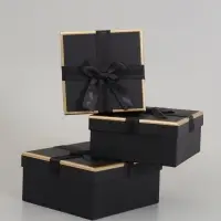 Набор подарочных коробок 3 в 1, 19&times;19&times;9.5 см, 17&times;17&times;8 см, 15&times;15&times;6.5 см