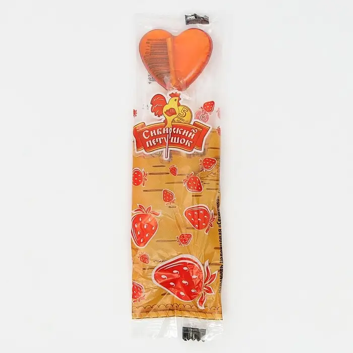 Карамель леденцовая &laquo;Сердце&raquo; клубника, 14 г