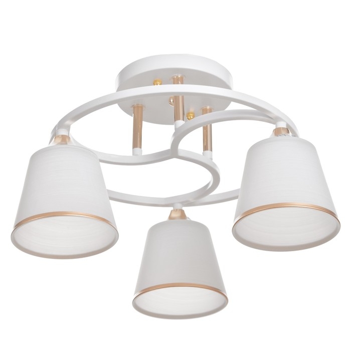 Люстра Люстра "Роуз" 3х40Вт Е27 Белый, золото 42х42х23см