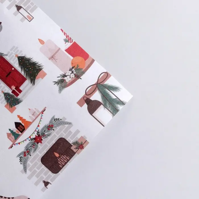 Бумага упаковочная крафтовая &laquo;Уютный Новый Год&raquo;, 50 &times; 70 см