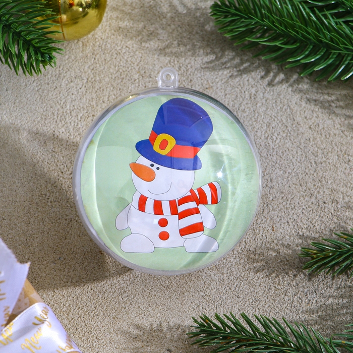 Ёлочное украшение под раскраску «Модник» размер: 8 см; 2 шт., кисть Ёлочное украшение под раскраску «Модник» размер: 8 см; 2 шт., кисть